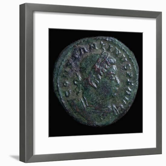 Bronze coin of Constantine I, 4th century. Artist: Unknown-Unknown-Framed Giclee Print