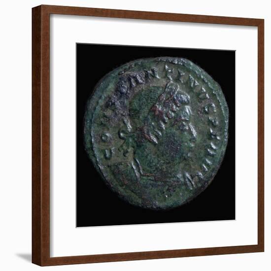 Bronze coin of Constantine I, 4th century. Artist: Unknown-Unknown-Framed Giclee Print