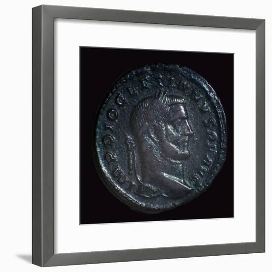 Bronze coin of Diocletian, 3rd century-Unknown-Framed Giclee Print