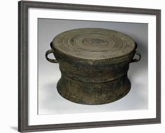 Bronze Drum, China, 3rd-1st Century BC-null-Framed Giclee Print