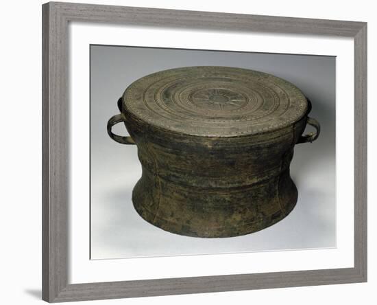 Bronze Drum, China, 3rd-1st Century BC-null-Framed Giclee Print