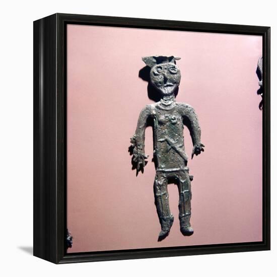 Bronze figure of man from the steppe-lands, USSR-Unknown-Framed Premier Image Canvas