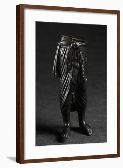 Bronze Figure with Draped Skirt-null-Framed Giclee Print