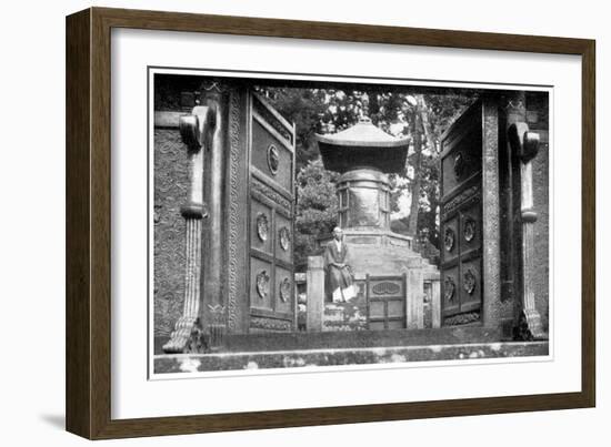 Bronze Gate and Tomb, Shiba Park, Tokyo, Japan, 1904-null-Framed Giclee Print