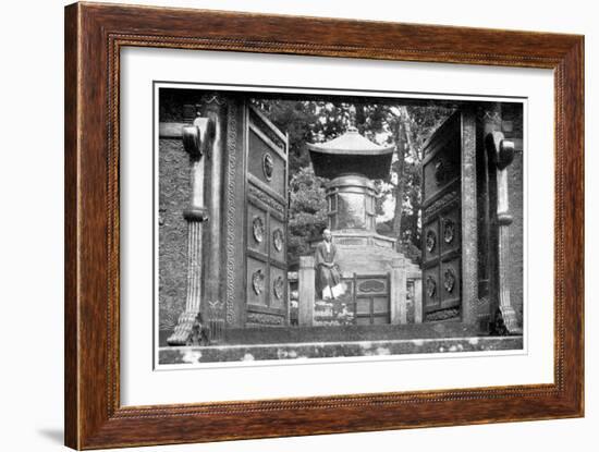 Bronze Gate and Tomb, Shiba Park, Tokyo, Japan, 1904-null-Framed Giclee Print