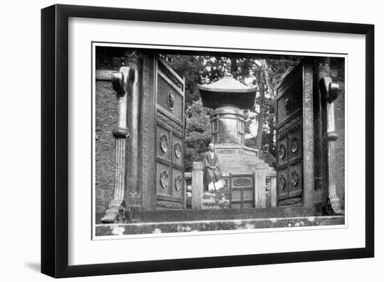 Bronze Gate and Tomb, Shiba Park, Tokyo, Japan, 1904-null-Framed Giclee Print