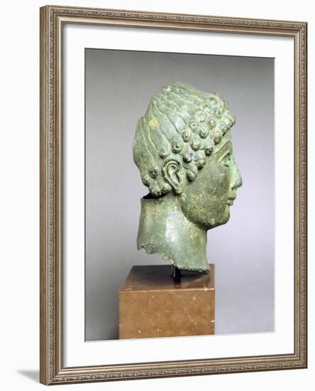 Bronze Head of a Youth, Side View, Bronze from Ariccia-null-Framed Giclee Print