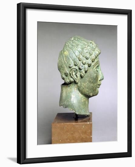 Bronze Head of a Youth, Side View, Bronze from Ariccia-null-Framed Giclee Print