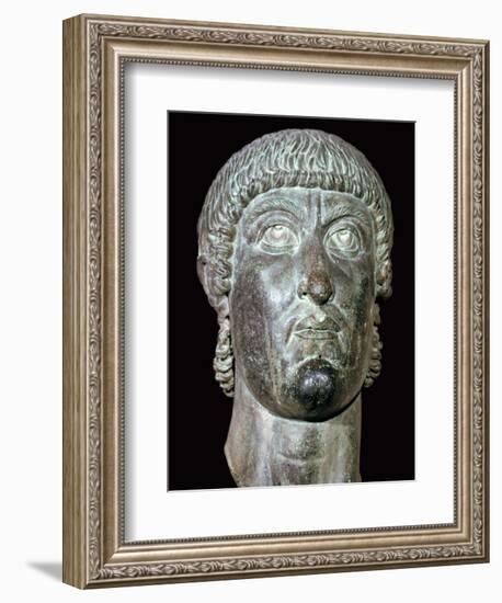 Bronze head of Constantine I, 3rd century BC. Artist: Unknown-Unknown-Framed Giclee Print