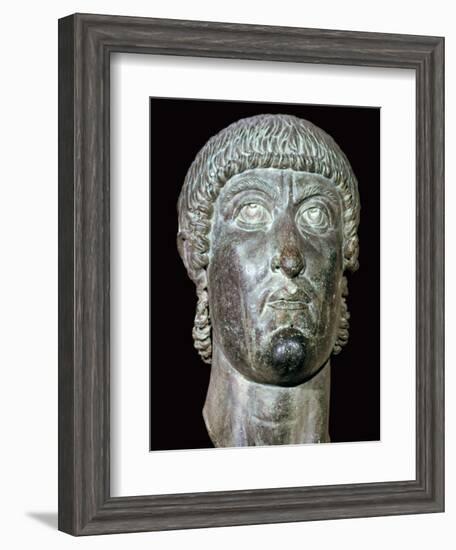 Bronze head of Constantine I, 3rd century BC. Artist: Unknown-Unknown-Framed Giclee Print