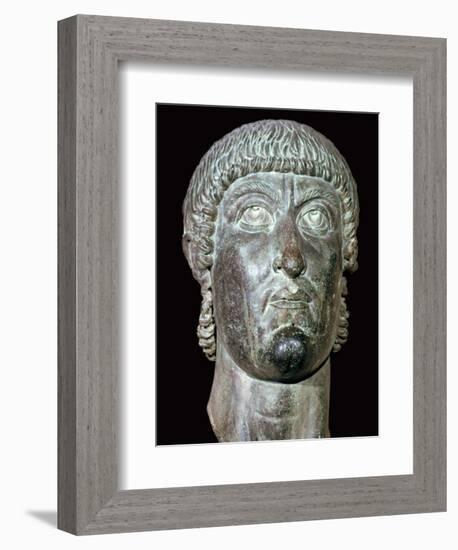 Bronze head of Constantine I, 3rd century BC. Artist: Unknown-Unknown-Framed Giclee Print