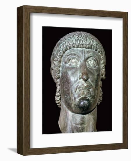 Bronze head of Constantine I, 3rd century BC. Artist: Unknown-Unknown-Framed Giclee Print