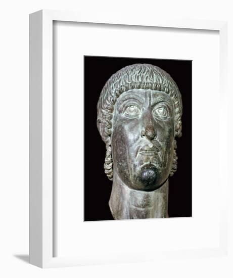 Bronze head of Constantine I, 3rd century BC. Artist: Unknown-Unknown-Framed Giclee Print