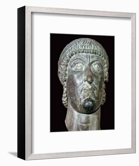 Bronze head of Constantine I, 3rd century BC. Artist: Unknown-Unknown-Framed Giclee Print