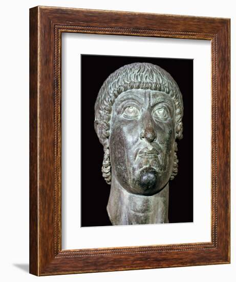 Bronze head of Constantine I, 3rd century BC. Artist: Unknown-Unknown-Framed Giclee Print