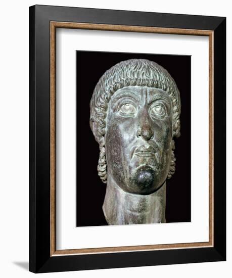 Bronze head of Constantine I, 3rd century BC. Artist: Unknown-Unknown-Framed Giclee Print