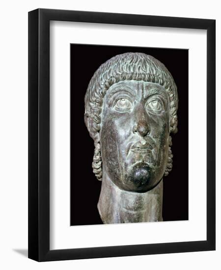 Bronze head of Constantine I, 3rd century BC. Artist: Unknown-Unknown-Framed Giclee Print