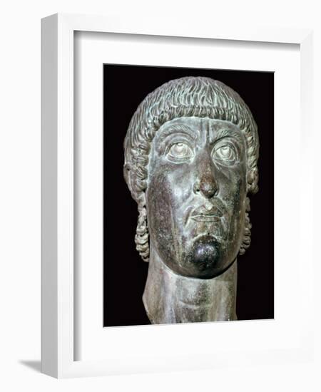 Bronze head of Constantine I, 3rd century BC. Artist: Unknown-Unknown-Framed Giclee Print