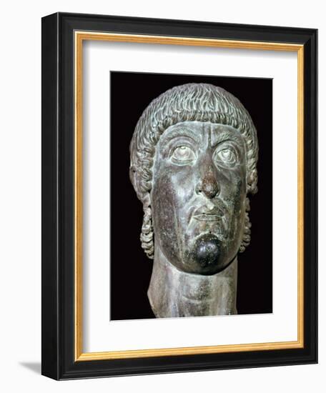 Bronze head of Constantine I, 3rd century BC. Artist: Unknown-Unknown-Framed Giclee Print