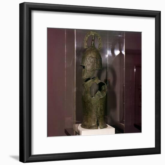 Bronze Helmet and Cuirass, late Geometric period, 8th century BC-Unknown-Framed Giclee Print