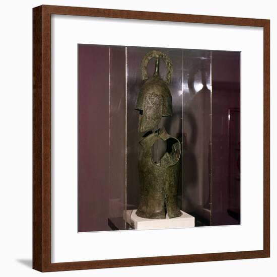 Bronze Helmet and Cuirass, late Geometric period, 8th century BC-Unknown-Framed Giclee Print