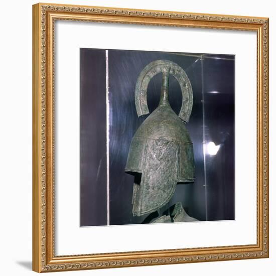 Bronze Helmet of Hoplite, 7th century BC-Unknown-Framed Giclee Print