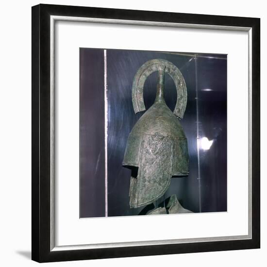 Bronze Helmet of Hoplite, 7th century BC-Unknown-Framed Giclee Print