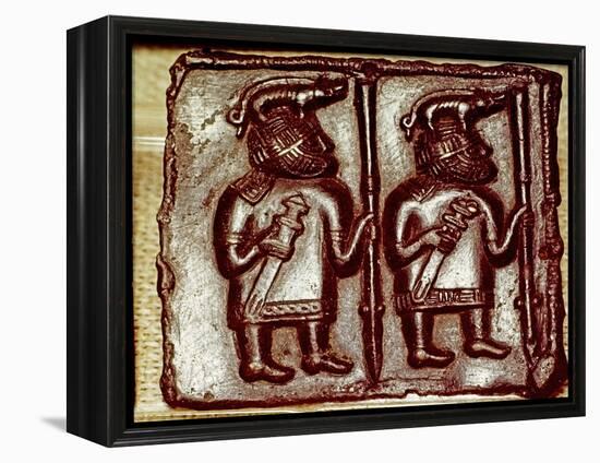 Bronze Matrix for making decorative peaques for helmets, 8th century-Unknown-Framed Premier Image Canvas