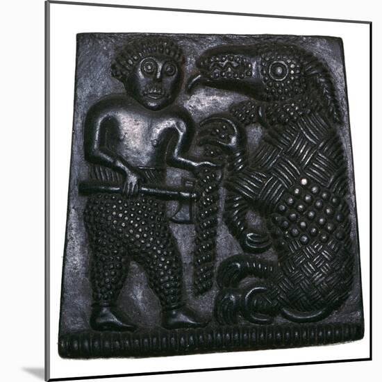 Bronze matrix for making decorative plaques for helmets, 8th century. Artist: Unknown-Unknown-Mounted Giclee Print
