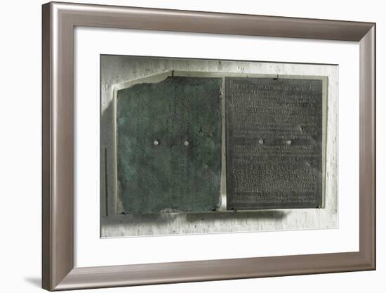 Bronze Plaque Containing Military Diploma Granted by Emperors Elagabalus-null-Framed Giclee Print