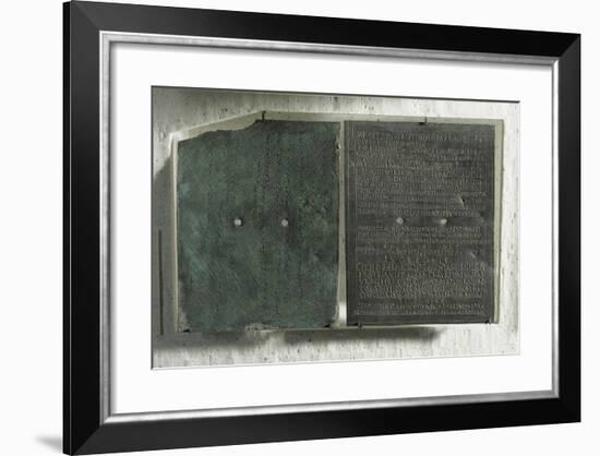 Bronze Plaque Containing Military Diploma Granted by Emperors Elagabalus-null-Framed Giclee Print