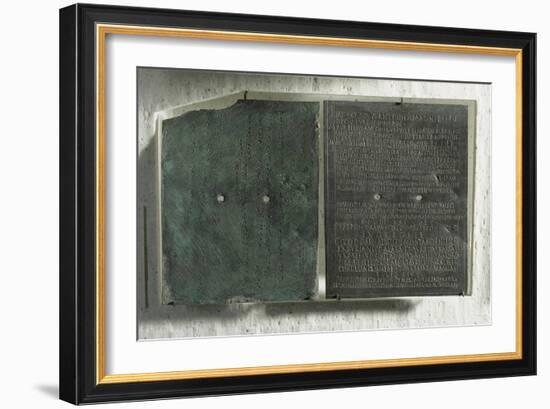 Bronze Plaque Containing Military Diploma Granted by Emperors Elagabalus-null-Framed Giclee Print
