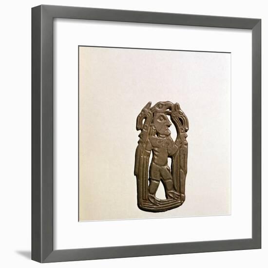 Bronze Plaque, Kama River Tribes, 3rd century BC-8th century-Unknown-Framed Giclee Print