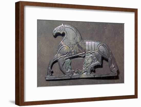 Bronze plaque of a horse, 5th-9th century.-Unknown-Framed Giclee Print