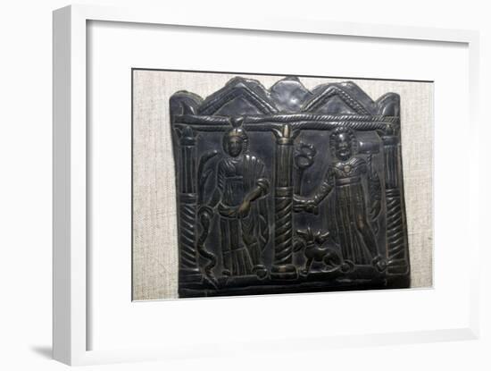 Bronze plaque of Celtic Goddess Epona, and a warrior God, Hungary, 1st-3rd Century-Unknown-Framed Giclee Print