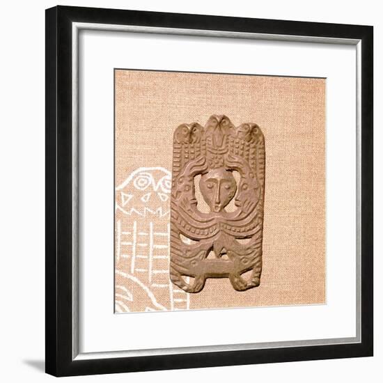 Bronze Plaque related to Shamanism and Magic, Kama River Area, USSR, 3rd century BC-8th century-Unknown-Framed Giclee Print