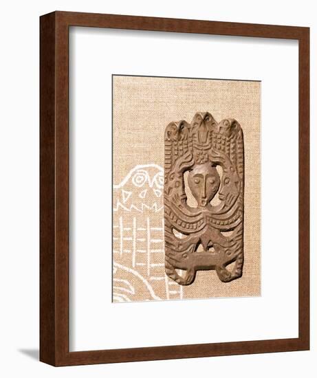 Bronze Plaque related to Shamanism and Magic, Kama River Area, USSR, 3rd century BC-8th century-Unknown-Framed Giclee Print