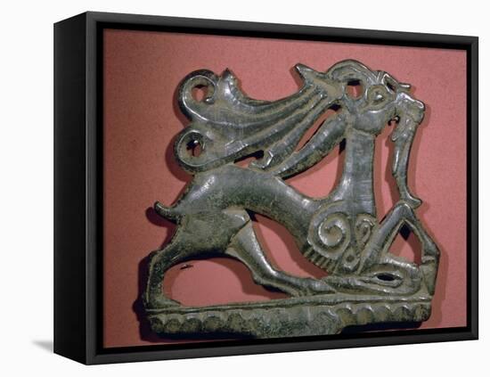 Bronze plaque with an elaborate animal, 4th century BC. Artist: Unknown-Unknown-Framed Premier Image Canvas