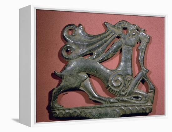 Bronze plaque with an elaborate animal, 4th century BC. Artist: Unknown-Unknown-Framed Premier Image Canvas