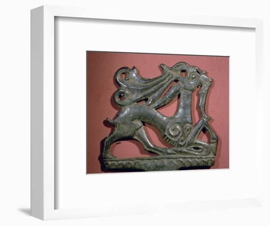 Bronze plaque with an elaborate animal, 4th century BC. Artist: Unknown-Unknown-Framed Giclee Print