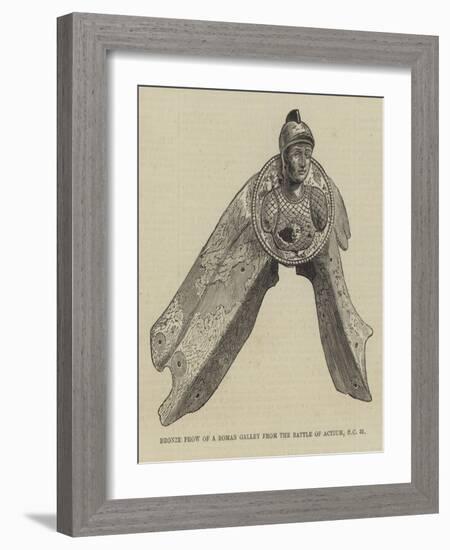 Bronze Prow of a Roman Galley from the Battle of Actium, BC 31-null-Framed Giclee Print