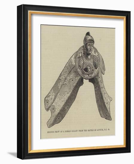 Bronze Prow of a Roman Galley from the Battle of Actium, BC 31-null-Framed Giclee Print