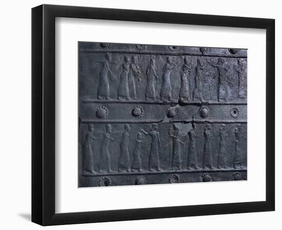 Bronze relief decoration from the gates of Shalmaneser III, from Balawat, Iraq, Assyrian, c853 BC-Werner Forman-Framed Photographic Print