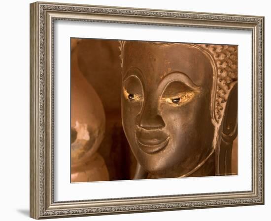 Bronze Sculpture at Wat Si Saket, Built in 1818 by Chao Anou, Vientiane, Laos-Gavriel Jecan-Framed Photographic Print