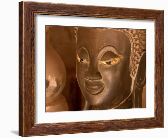 Bronze Sculpture at Wat Si Saket, Built in 1818 by Chao Anou, Vientiane, Laos-Gavriel Jecan-Framed Photographic Print