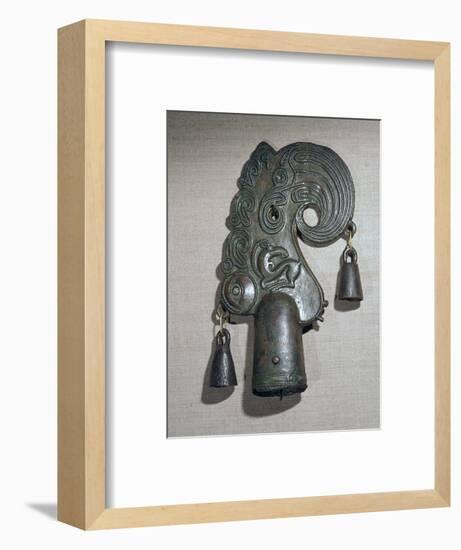 Bronze Scythian pole-top in the early style with later developments. Artist: Unknown-Unknown-Framed Giclee Print