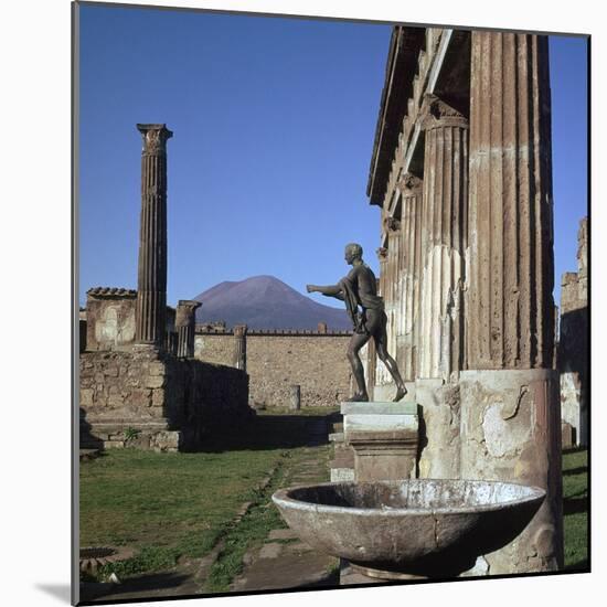 Bronze Statue at Temple of Apollo in Pompeii, 1st Century-CM Dixon-Mounted Photographic Print