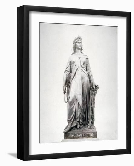 Bronze Statue of Agriculture, Located on the South Parapet of Holborn Viaduct, London, 1869-Henry Dixon-Framed Giclee Print