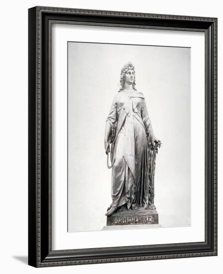 Bronze Statue of Agriculture, Located on the South Parapet of Holborn Viaduct, London, 1869-Henry Dixon-Framed Giclee Print