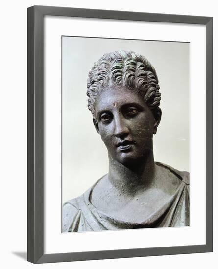 Bronze Statue of Artemis, Detail BC, Ancient Greece-null-Framed Giclee Print